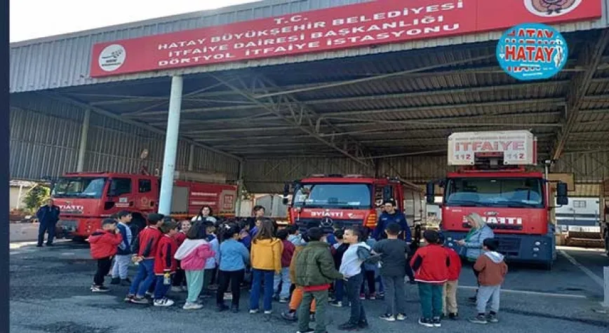 DÖRTYOL’DA ÖĞRENCİLERE YANGIN EĞİTİMİ