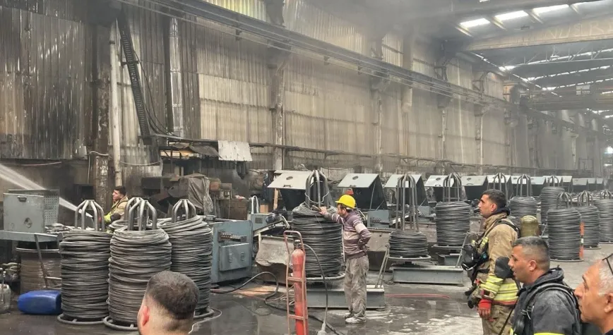 Dörtyol’da Tel Fabrikasında Yangın