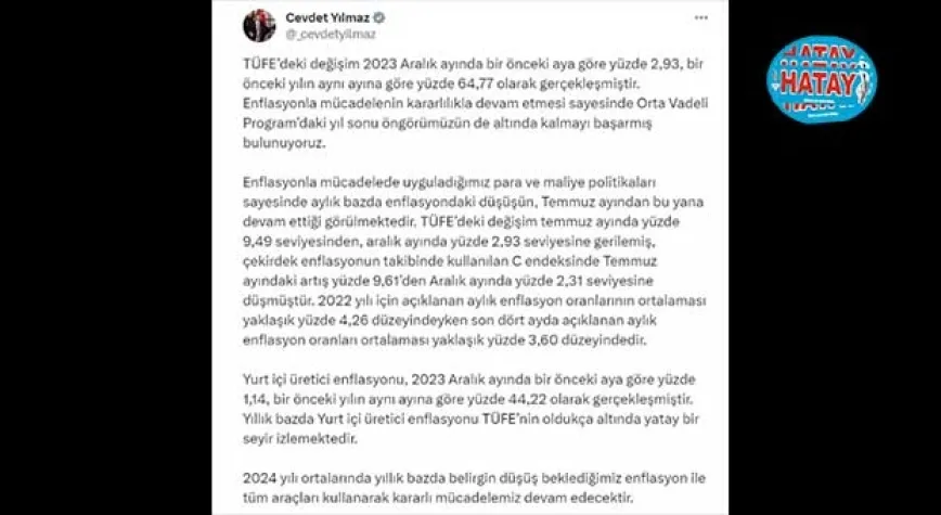 Enflasyonla kararlı mücadelemiz devam edecek