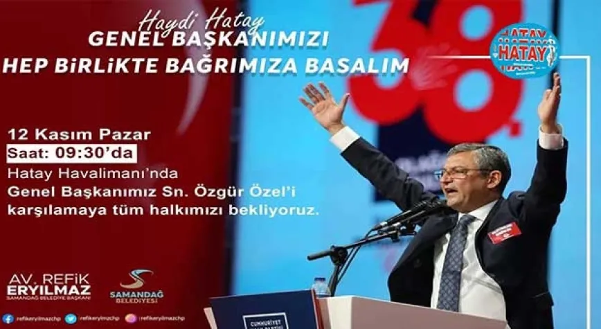 ERYILMAZ ÖZEL' İ KARŞILAMAYA DAVET ETTİ