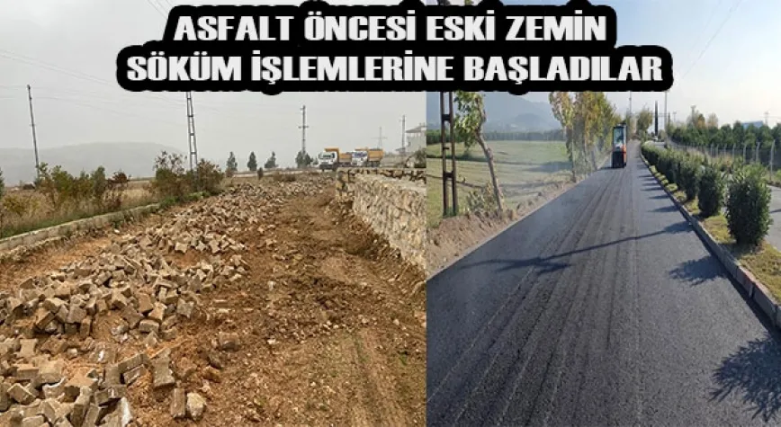 ERZİN VE ALTINÖZÜ’NDE ASFALT ÇALIŞMALARI SÜRÜYOR