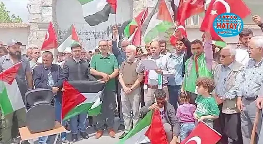 ERZİN'DE İSRAİL PROTESTO EDİLDİ