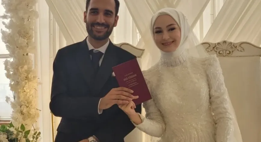 Esma ve Muhammed Emin çifti dünya evine girdi.