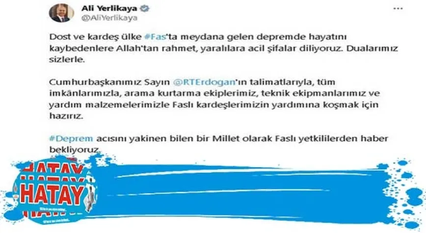 Fas'ın yardımına koşmak için hazırız