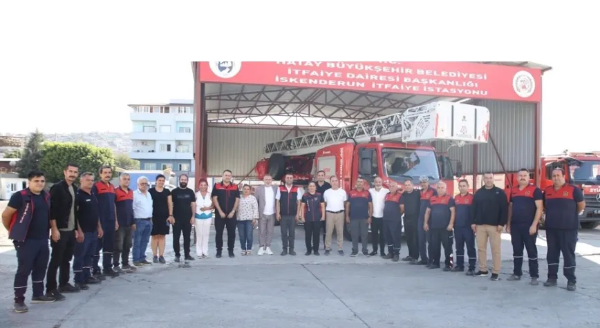 Gazetecilerden İtfaiye Daire Başkanlığına ziyaret