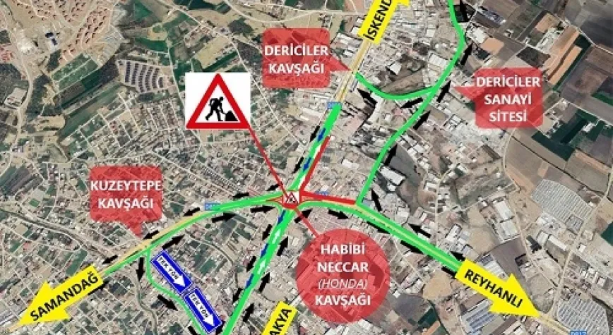 Habib-i Neccar Kavşağı Trafiğe Kapatıldı