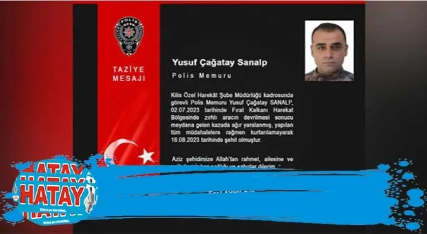 Harekat bölgesinde 1 polis şehit oldu
