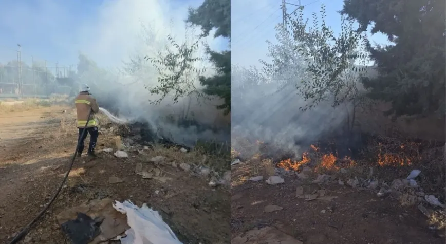 Hassa'da bahçe yangını büyümeden söndürüldü