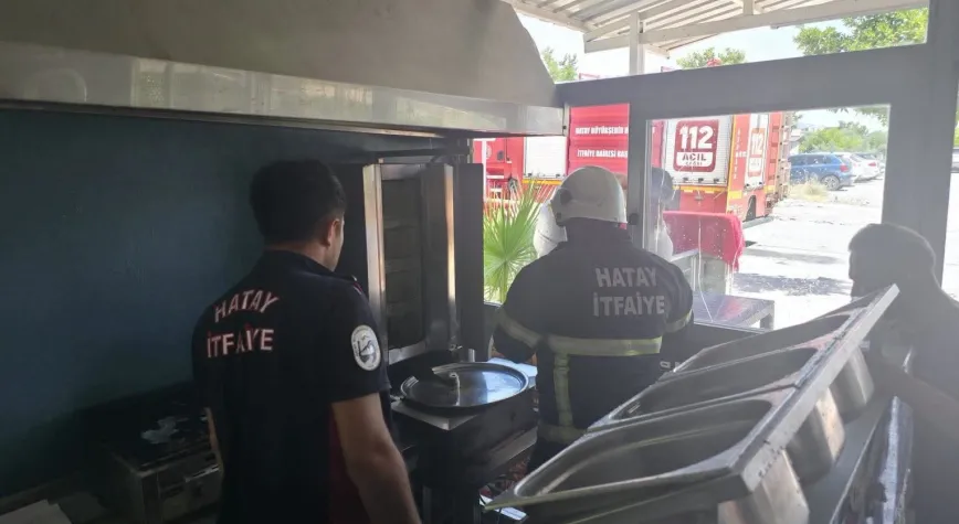 Hassa’da Dönercide Yangın Paniği