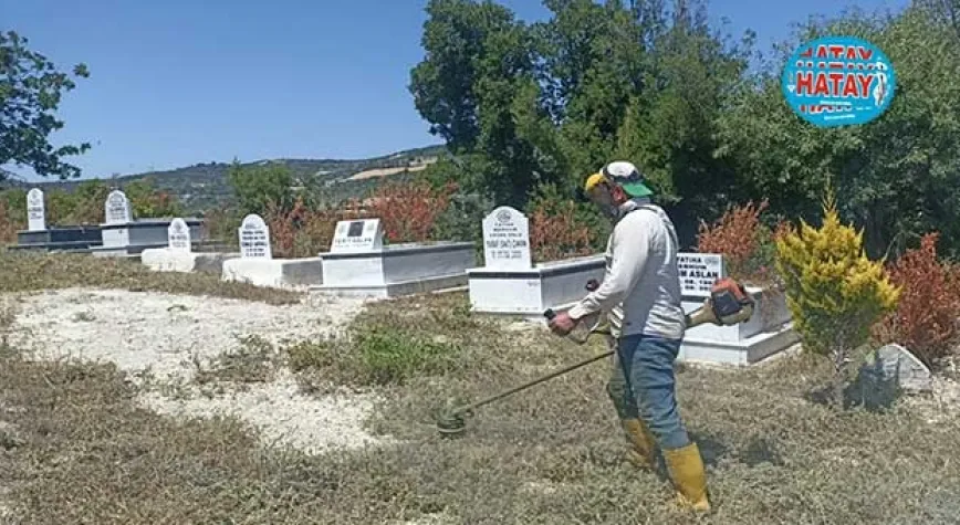 HATAY BÜYÜKŞEHİR'DEN MEZARLIK MESAİSİ