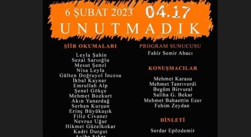 Hatay Dayanışma Derneği'nden Unutmadık Etkinliği