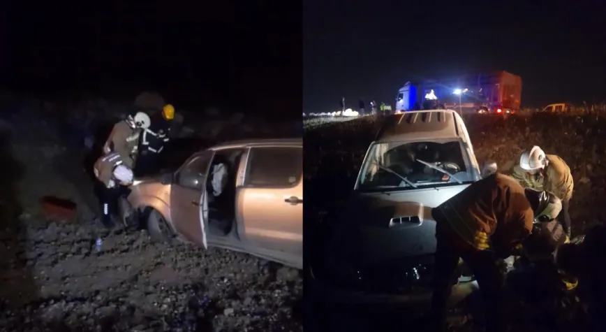 Hatay Erzin’de Pikap Şarampole Uçtu