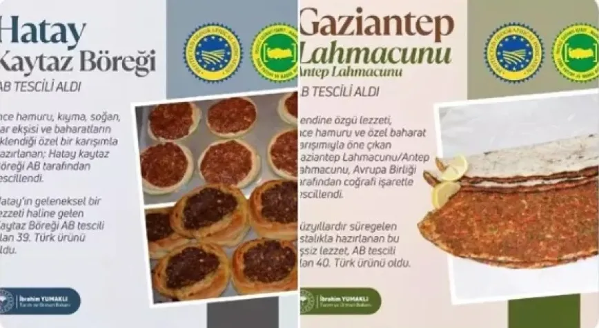 Hatay kaytaz böreği ve Gaziantep lahmacunu, AB tescili aldı