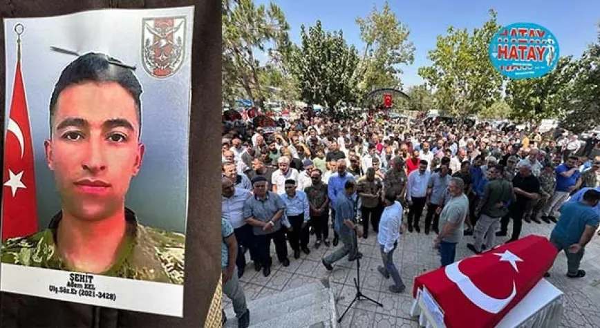 Hatay şehidini son yolculuğuna uğurladı