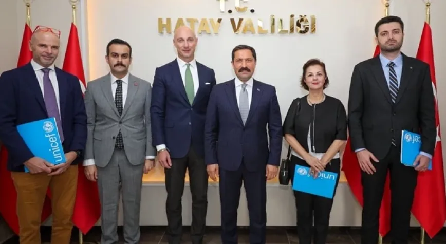 Hatay Valisi Masatlı’ya UNİCEF'ten nezaket ziyareti