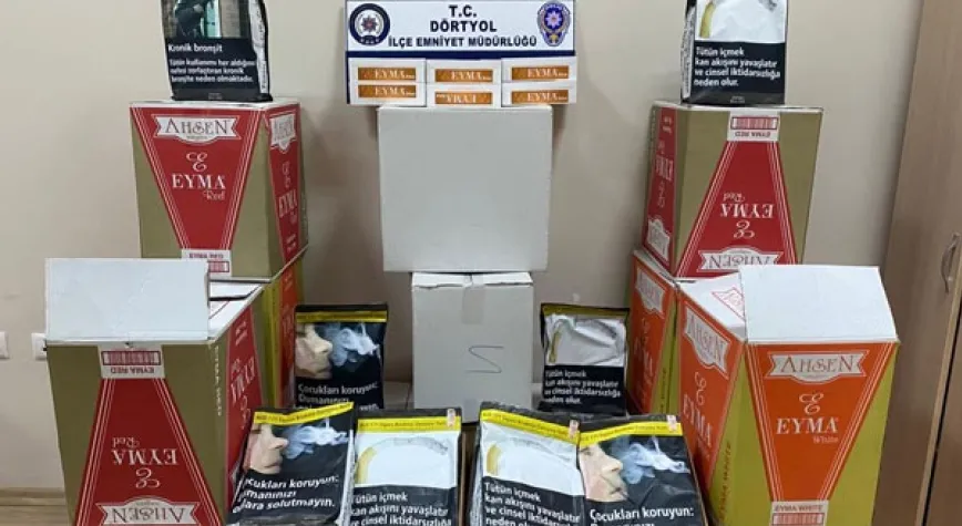 Hatay’da 150 bin tane makaron ele geçirildi