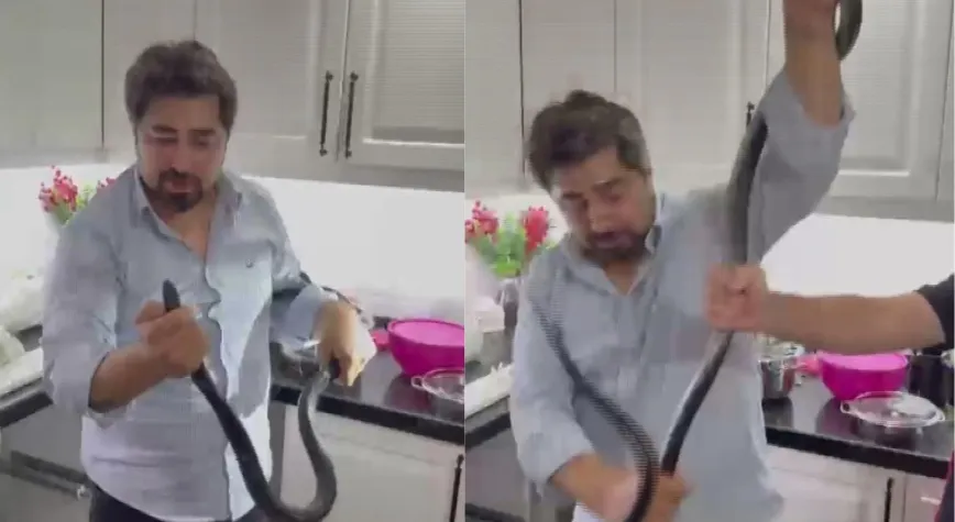Hatay’da 2 Metrelik Yılanı 4 Saatte Çıplak Elle Yakaladı