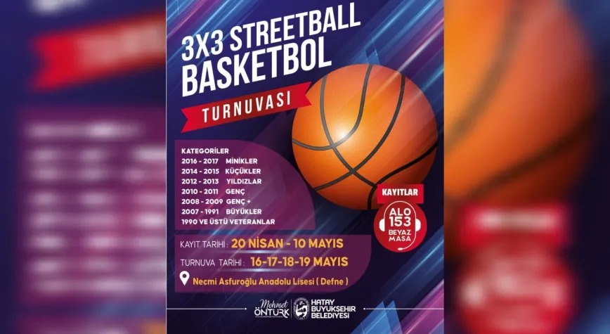 Hatay’da Streetball Turnuvası İçin Kayıtlar Başladı