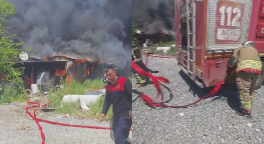 Hatay’da Depremzede Ailenin Konteynerleri Yandı