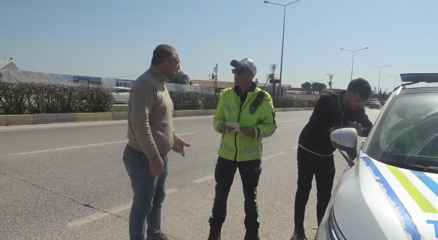 Hatay’da Dronlu Trafik Denetimi