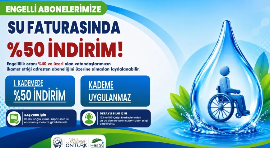 Hatay’da Engellilere Su Faturasında Yüzde 50 İndirim