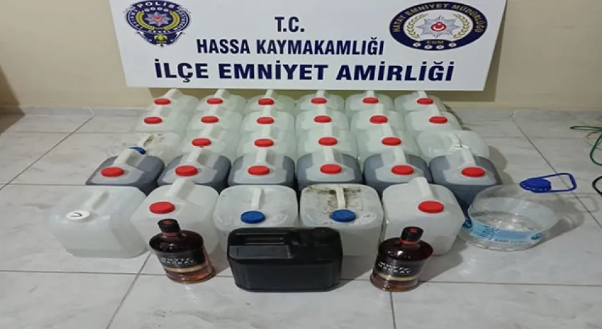 Hatay’da kaçak içki ele geçirildi