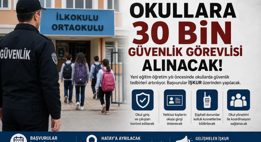 Hatay’da Okullara Güvenlik Görevlisi Alımı Gündemde