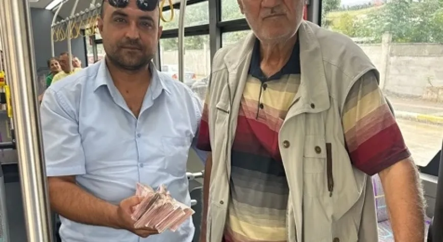 Hatay’da otobüs kaptanından dürüstlük örneği