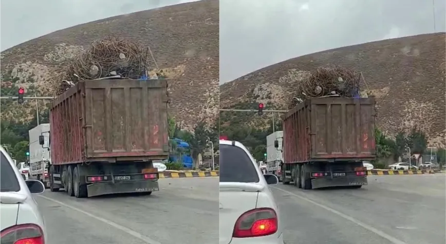 Hatay’da Tehlikeli Yük Taşıyan Tıra Ceza Kesildi