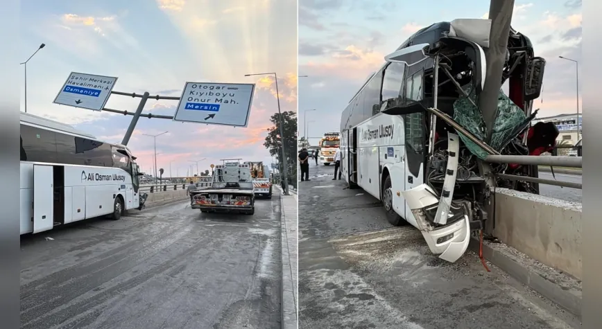 Hatay’dan Giresun’a Giden Otobüs Adana’da Kaza Yaptı