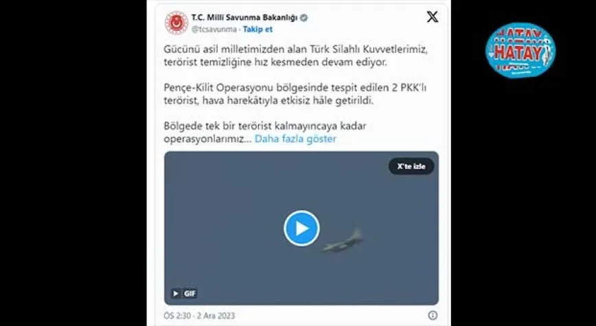 Hava harekatıyla 2 terörist etkisiz hale getirildi