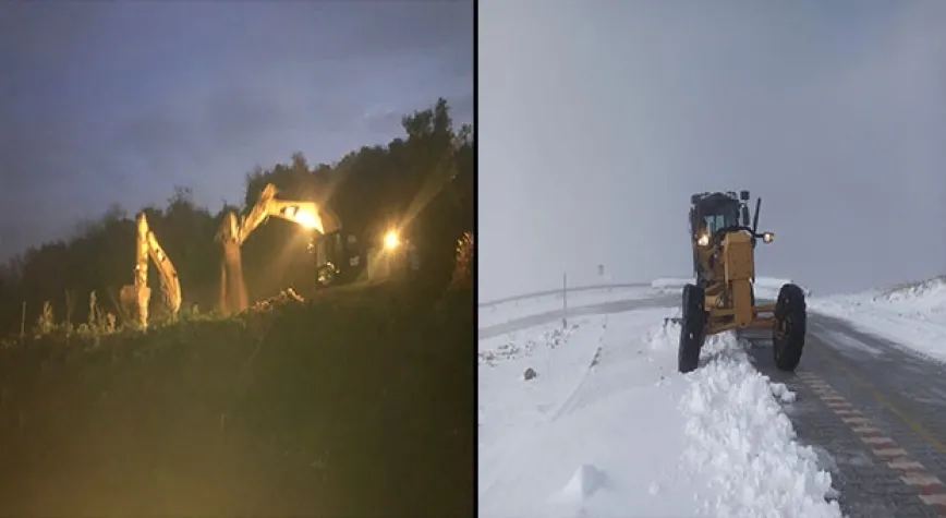 HBB EKİPLERİ KARLA MÜCADELE EDİYOR