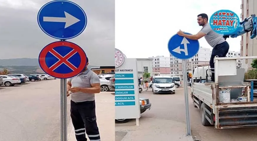 HBB, İL GENELİNDE TRAFİK LEVHALARINI YENİLİYOR