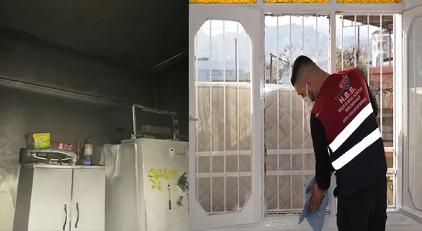 HBB’DEN EVİ YANAN AİLEYE DESTEK