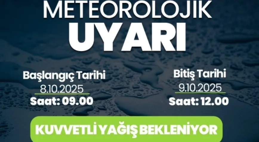 HBB’den Sağanak Yağış Uyarısı