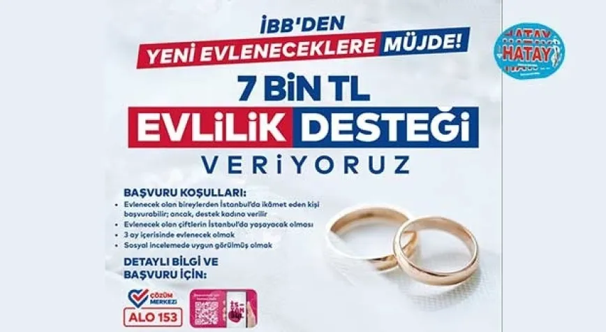 İBB 6 AYDA 8 BİN 600 ÇİFTE EVLİLİK DESTEĞİ SAĞLADI