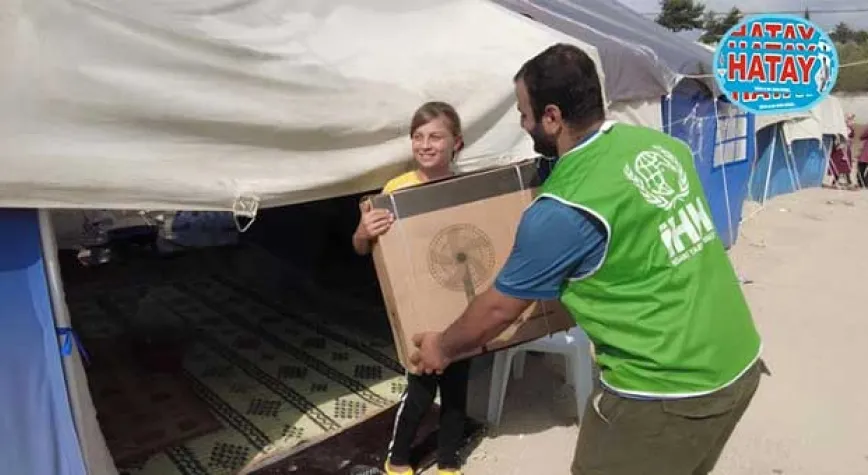 İHH’dan deprem bölgelerine  vantilatör