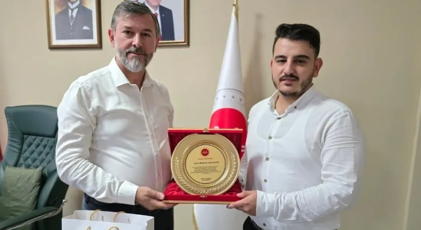 İl Müftüsü Dereceye Giren Din Görevlilerini Makamında Kabul Etti