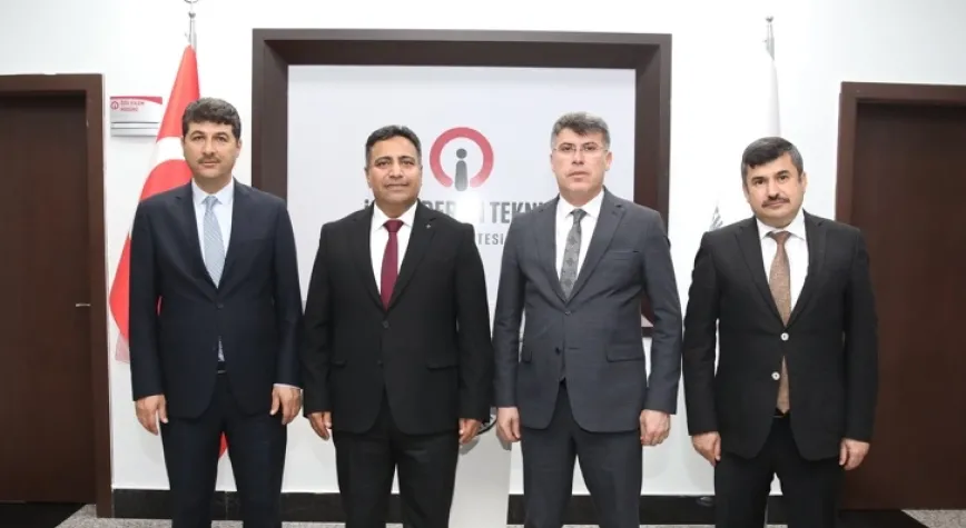 İL VE İLÇE MİLLİ EĞİTİM MÜDÜRLERİNDEN REKTÖR DURUEL’E HAYIRLI OLSUN ZİYARETİ