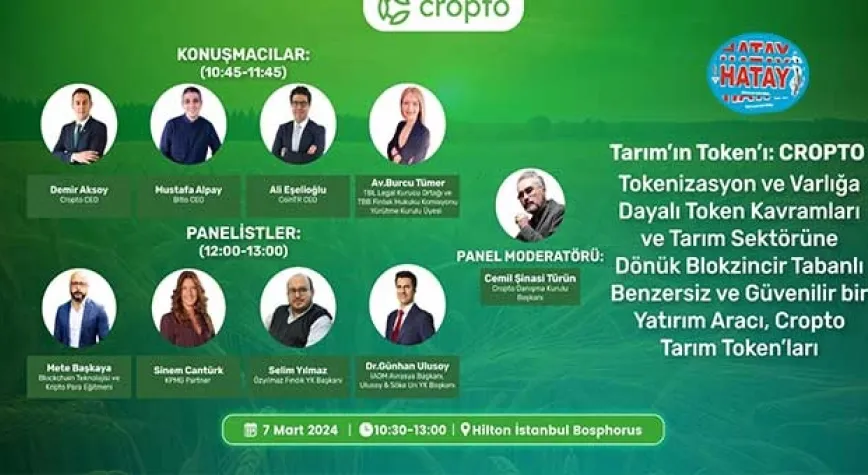 İLK TARIM TOKEN CROPTO, TARIM VE FİNANS TEMSİLCİLERİNİ BİR ARAYA GETİRİYOR