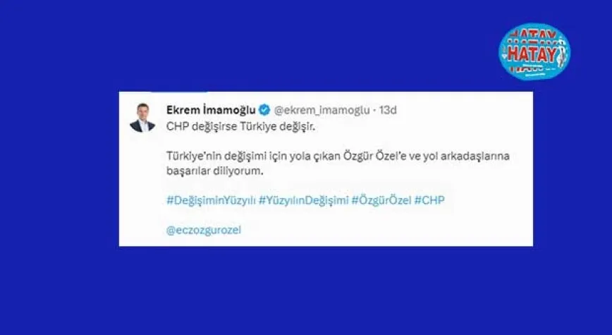 İMAMOĞLU'NDAN ÖZEL PAYLAŞIMI