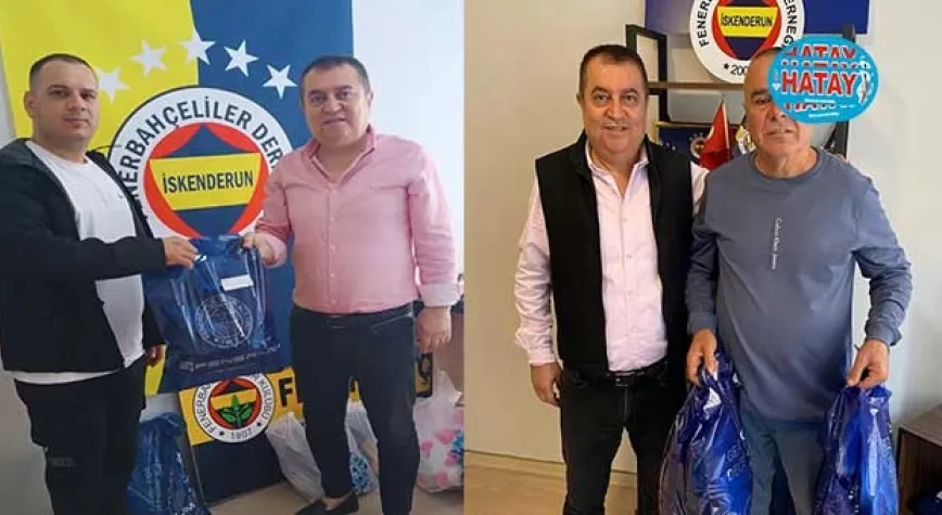 İSKENDERUN FENERBAHÇELİLER DERNEĞİ'NDEN DEPREMZEDE ÇOCUKLARA EŞOFMAN TAKIMI