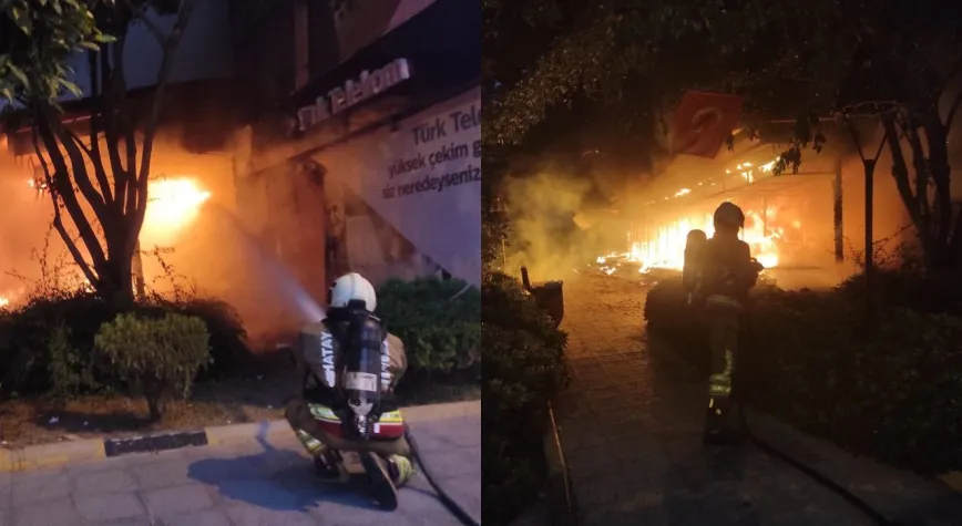 İskenderun’da Çıkan Yangında İş Yeri Kullanılamaz Hale Geldi