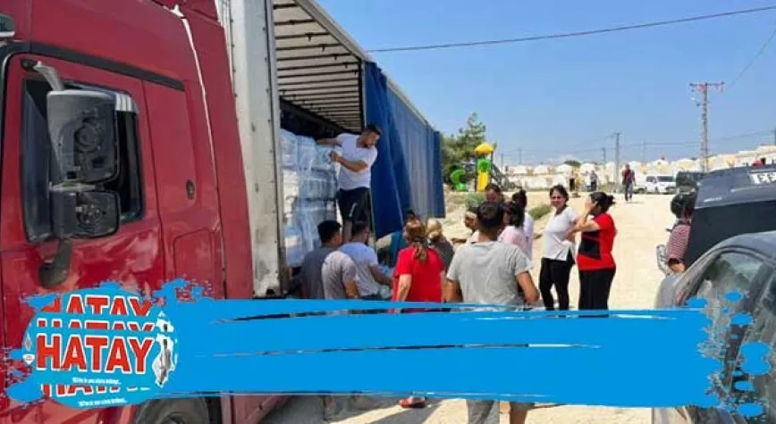 İSVİÇRE’DEN 10 TIR SU YARDIMI