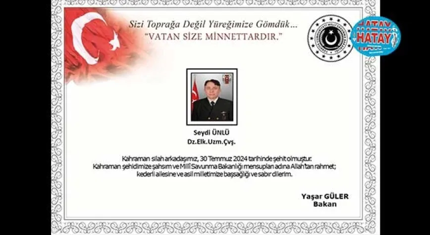 Kalp krizi geçiren Uzman Çavuş Seydi Ünlü, şehit oldu