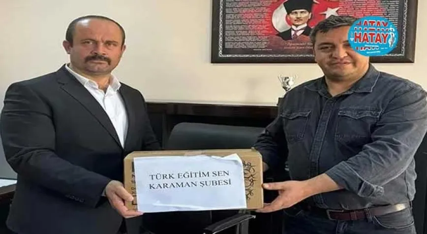 KARAMAN’DAN GELEN BAĞIŞLAR DAĞITILIYOR