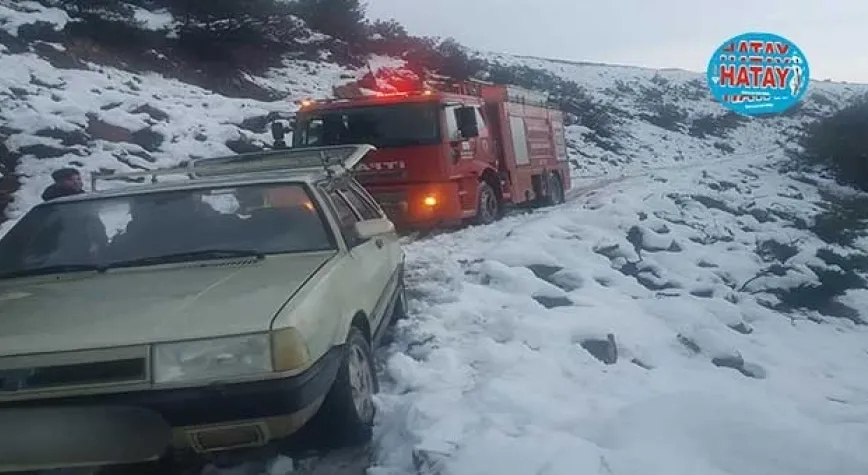 KARLI HAVADA MAHSUR KALDI İTFAİYE KURTARDI