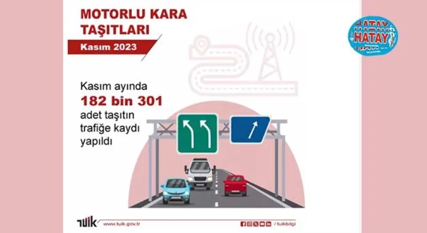 Kasımda 182 bin 301 taşıtın trafiğe kaydı yapıldı