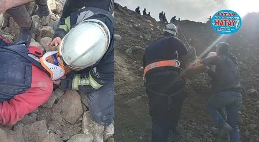 Kayanın altında kaldı