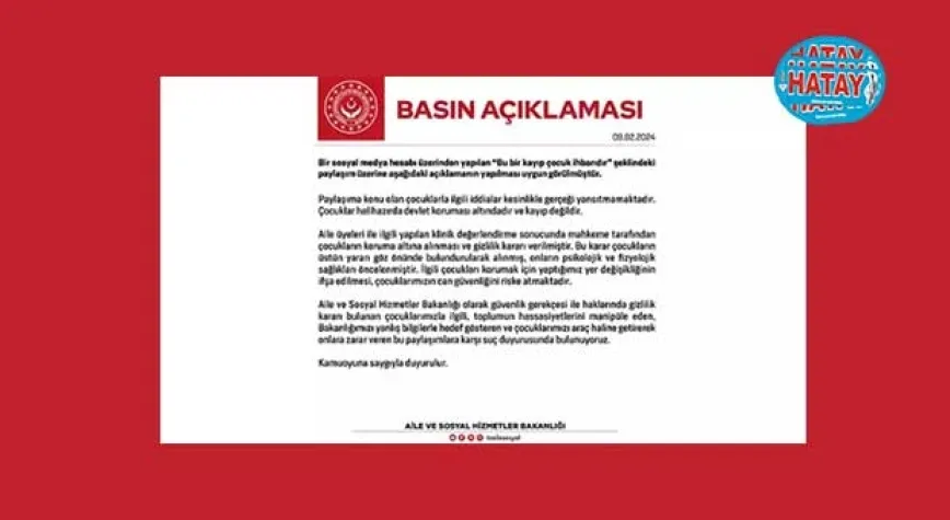 Kayıp çocuk paylaşımına suç duyurusu
